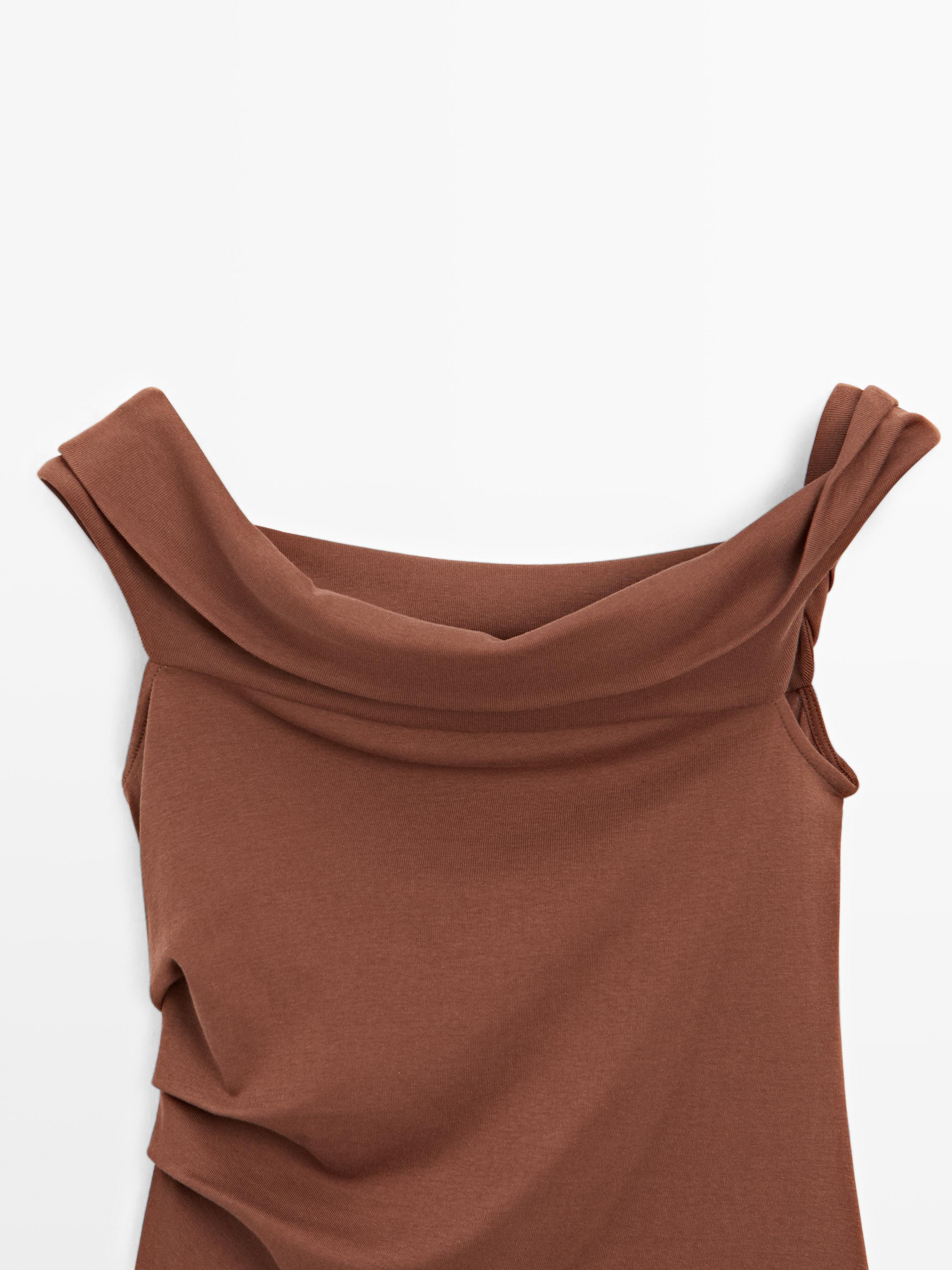 Draped top with knot detail